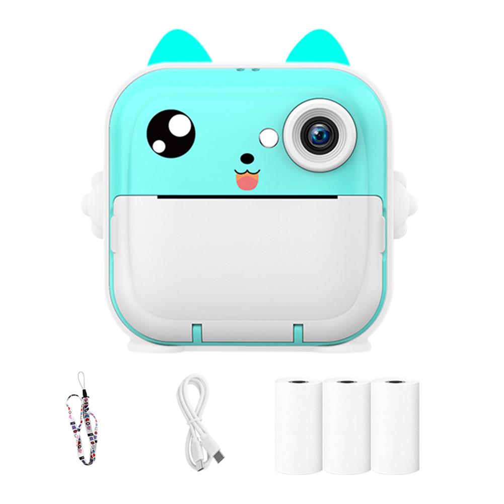 4 In 1 Cute Digital Camera 1200mAh Mini Instant Print Camera USB Rechargeable HD Photo Printing Camera Christmas Birthday Gifts