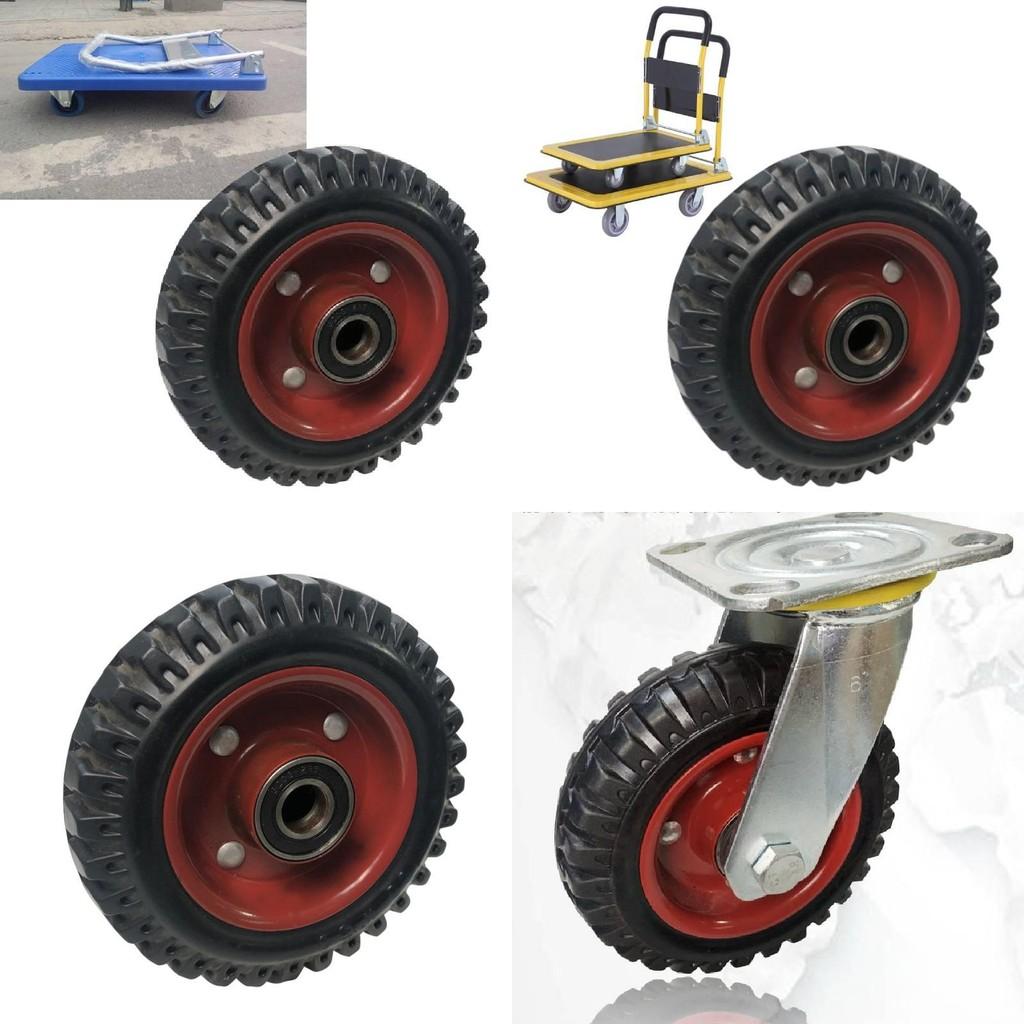Wind Fire 10inch Flat Tread Rubber Casters With High Load Capacity For Industrial Trolleys