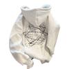 Autumn and winter new American fashion hooded casual sweater men's loose velvet thickened versatile women