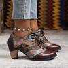 Fashion New Bohemian Ankle Boots for Women High Heel Autumn Winter Women's Short Boots Size36 43 Ethnic Style Casual Shoes Botas Mujer