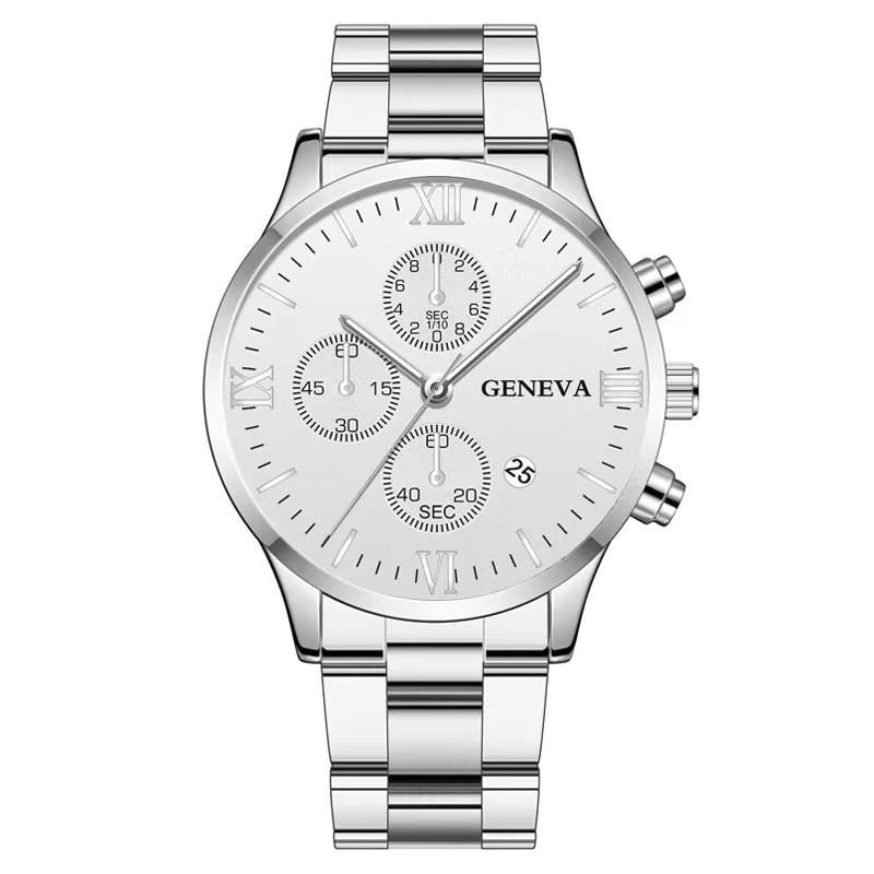 

Mens Fashion Quartz Watch With Calendar And Three Hands For Business And Casual Wear Style T