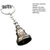 Crisp Ringing Keychain Pendant Traditional Pattern Retro Bell Design Sound Soft Key Holder with Metal Ring Backpacks Suitcases Accessory