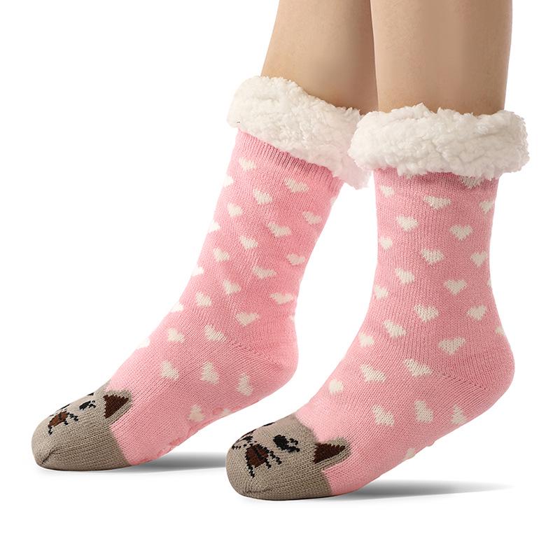 Damen Verdickte Slipper-Socken: Weihnachten, Mutterschaft, Schlaf, Decke & Kältesichere Strümpfe.