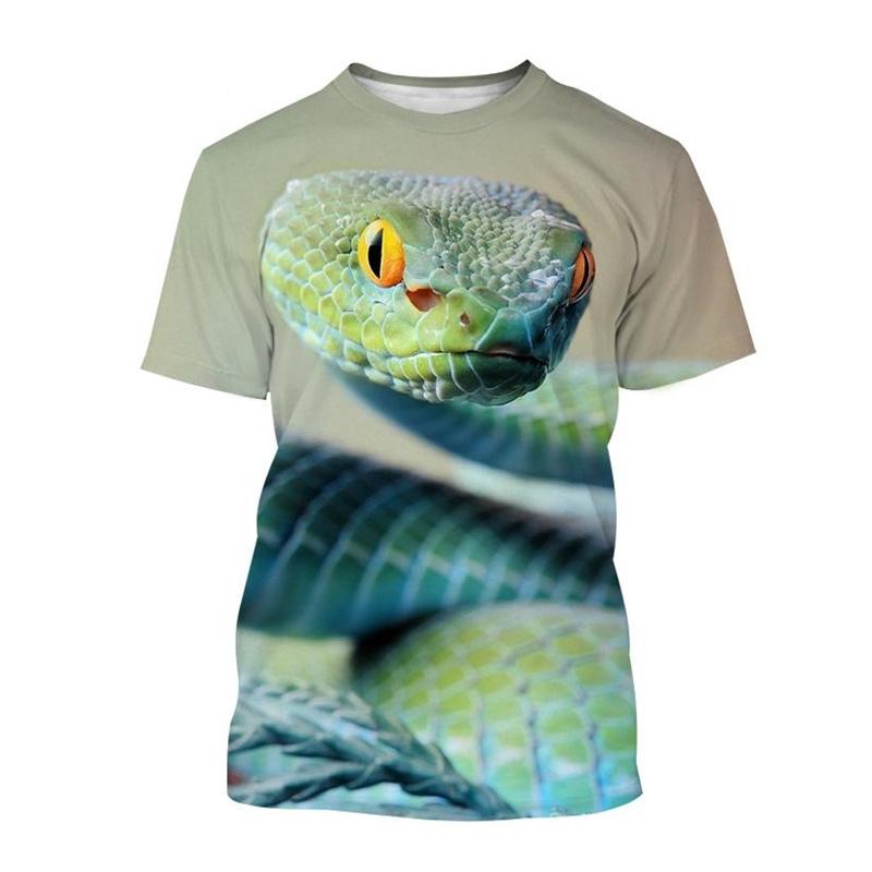 Summer Snake 3D Printed T-Shirts Men Women Casual Fashion Streetwear Oversized Short Sleeve T Shirt Kids Tees Tops Man Clothing