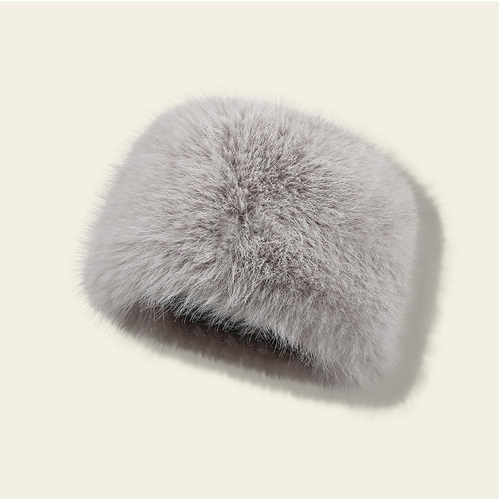 Warm and environmentally friendly fur hat for women, autumn and winter cold protection ear protection bucket hat
