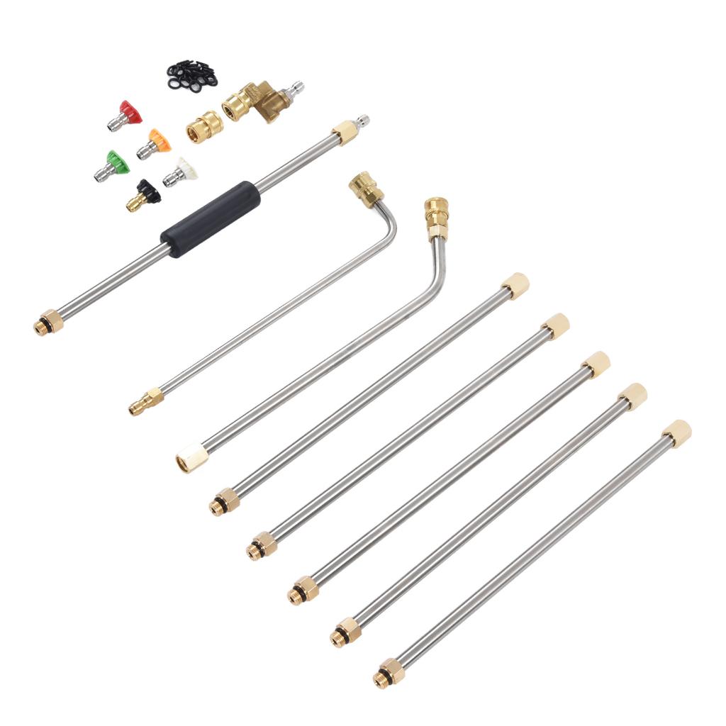 Høytrykksspyler Forlengelseslanse Tilbehørsverktøysett for Rengjøring Vasking