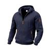 Herren Kapuzen-Arbeitskleidungs-Sweatshirt mit Reißverschluss, gefüttert mit Fleece, lockere Passform, für Pendler, für Herbst und Winter