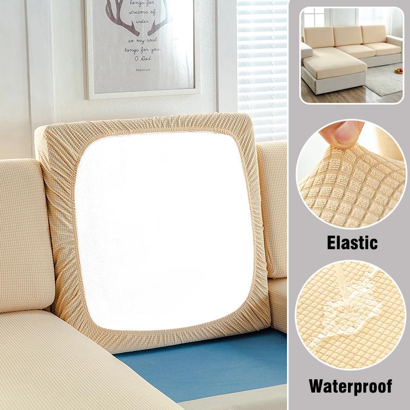 Water-Resistant Sofa Seat Cushion Slipcovers Sectional Couch Cushion Cover Stretch Non-Slip Furniture Protector For Kids, Pets