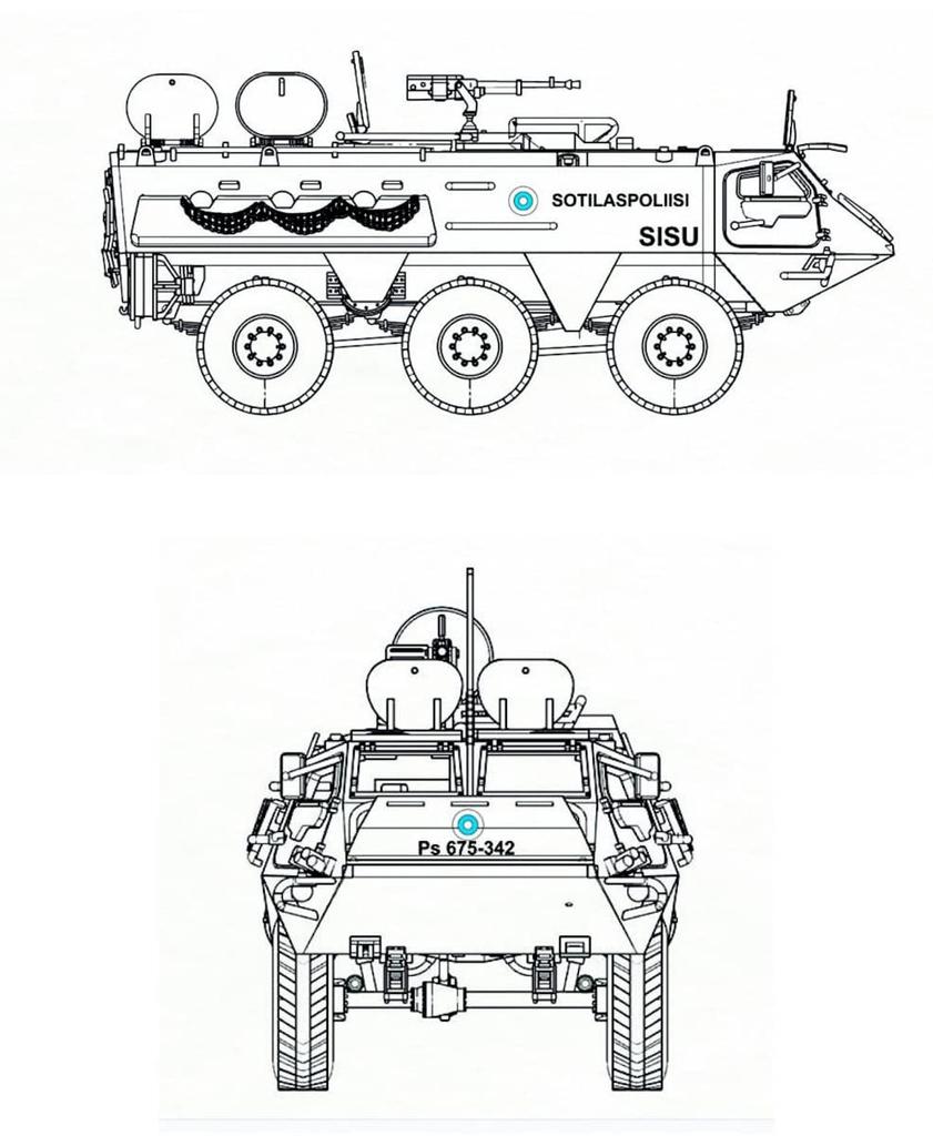 PLATZ Finnish Defence Forces Sisu Armoured Initial Plastic Moulded Colour 1/72 Xa-180 Vehicle, Markings, Model, FIP-2,