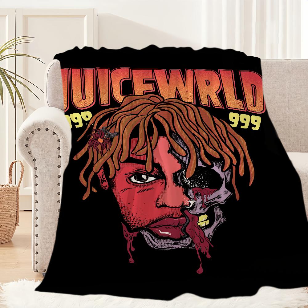 

Rapper Hip Hop J-Juice W-WRLD Blanket Blanket for Couch Sofa Travel Home Hiking Picni Bed Beding Flannel Blanket birthday gift 75x90cm