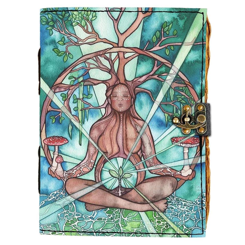 Leder-Samen-Mama-Tagebuch, bedruckt, Vintage-Tagebuch mit alten Seiten, für Büro und persönlichen Gebrauch (7 x 5 Zoll)