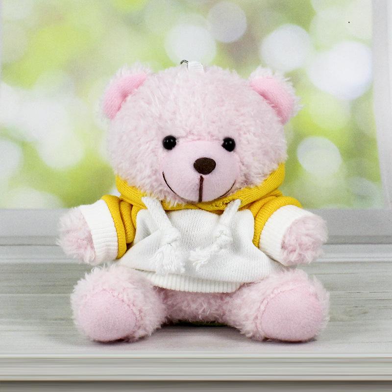Charming Teddy Bear Keychain Plush Doll - Dressed Up Couple Backpack Ornament Gift
