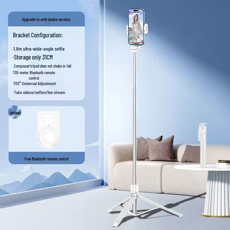 Universal Multifunctional Bluetooth Selfie Stick Tripod for Mobile Phones