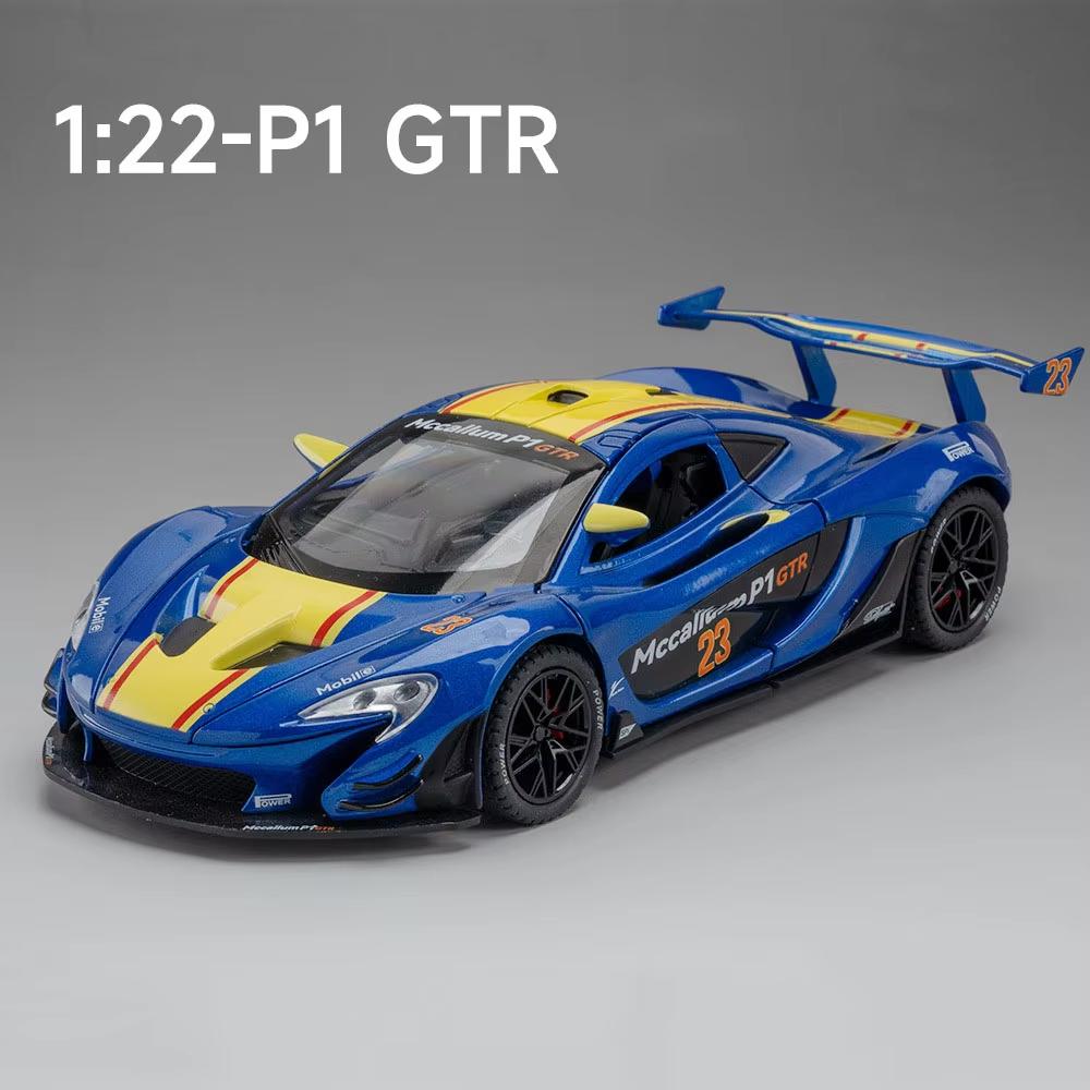 

Новый 1: 22 МакКаллум P1 GTR Модель Сплавной Машины Высокой Симуляции Литые Игрушки Со Звуком и Светом Инерционные Машинки Декоративные Игрушки синий