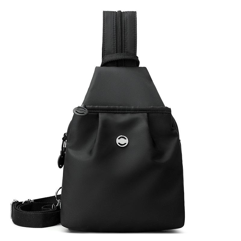 

Рюкзак женский легкий на грудь дорожный холщовый рюкзак чёрный