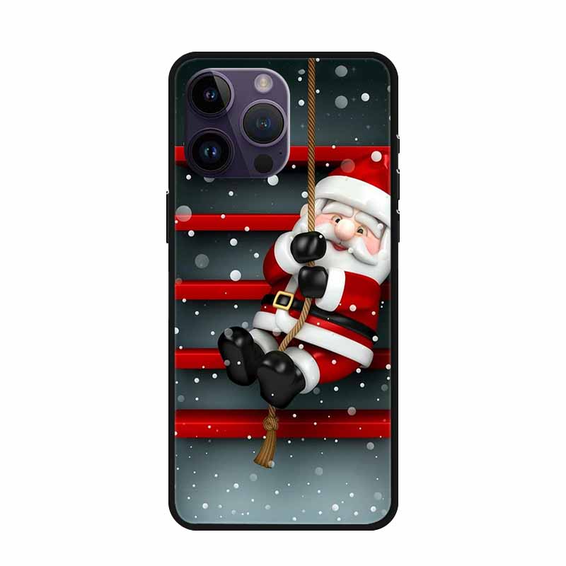 Christmas Case For iPhone 15 Pro Max Cover iPhone 15 Plus Lovely Soft Silicone TPU Back Phone Case For iPhone 15 Pro Cover Coque