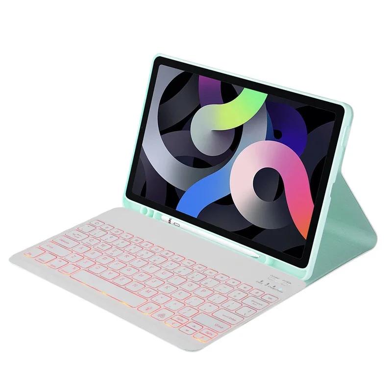 Hülle mit Tastatur für Samsung Galaxy Tab A7 10,4 Zoll SM-T500/T505/T507 Magnetische Tastatur mit Hintergrundbeleuchtung für Galaxy Tab A7 Hülle