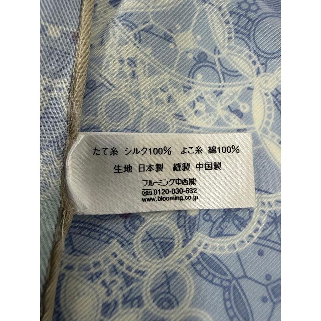 Used BURBERRY Handkerchief Blue Floral Pattern