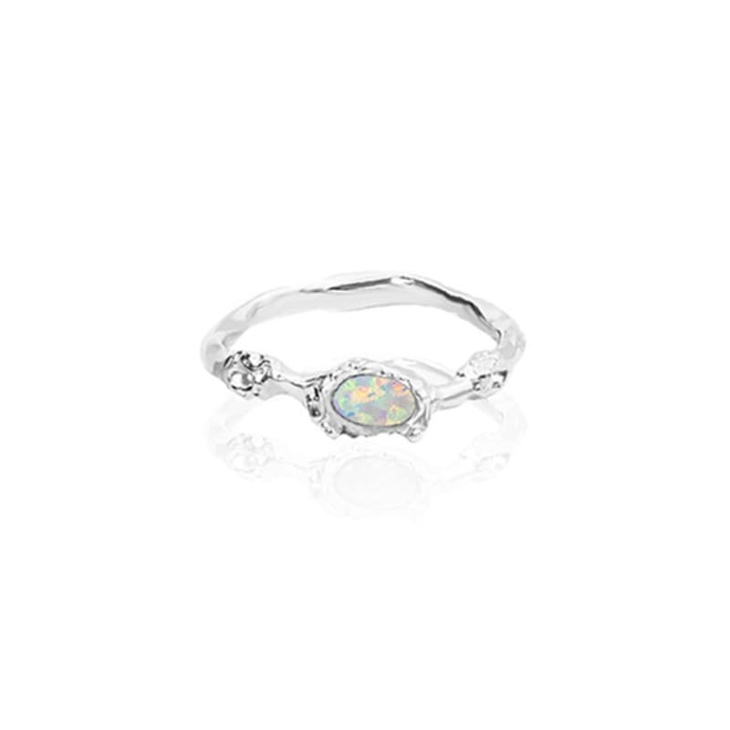POPPI Classic opal silver ring