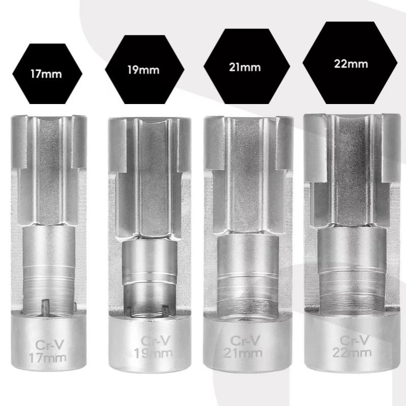 9PCS Oxygen Sensor Removal Tool Set With Slotted Sockets And Fuel Line Disconnect Wrench For Automotive Repair Mechanic Tools
