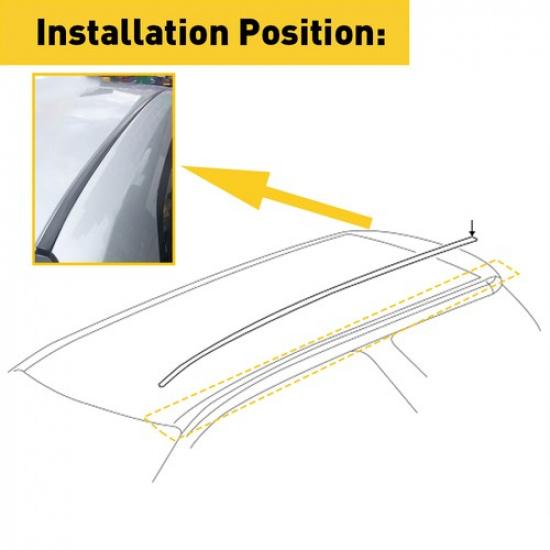 For 2009 2010 2011 2012 Toyota 2013 Corolla Set of 2 Black Roof Trim Molding Kit