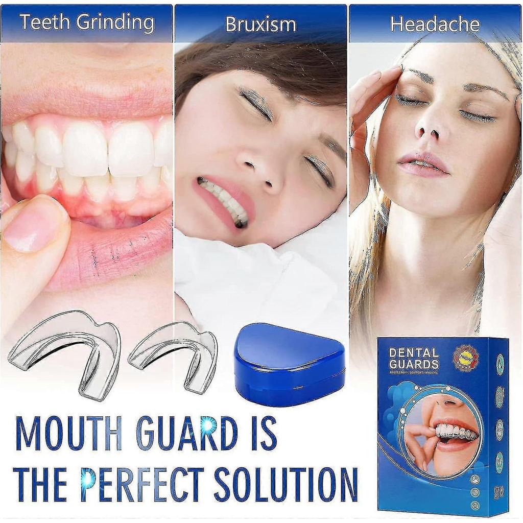 8 Stück Mundschutz gegen Zähneknirschen, 2 Größen für leichtes und starkes Knirschen zum Zähnezusammenbeißen in der Nacht, Bruxismus-dwdz