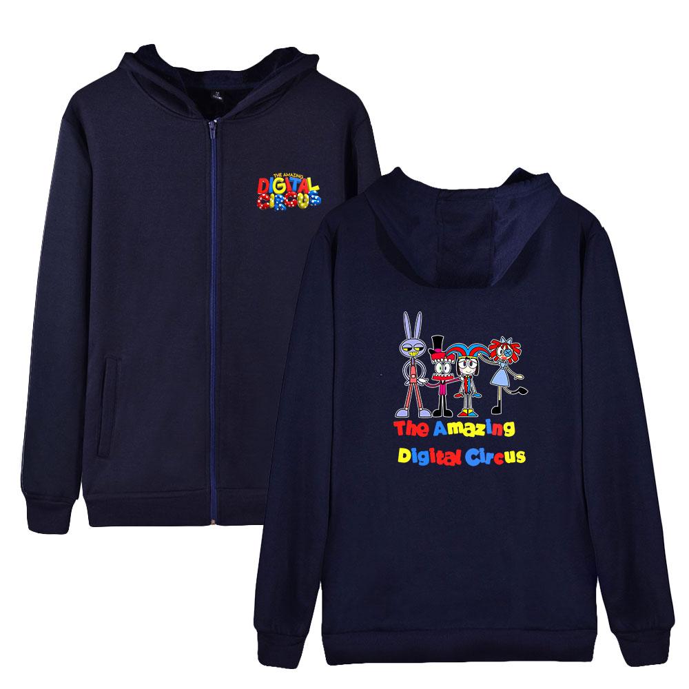 Autumn/Winter Zipper Cardigan Men Women's Casual Sweatshirt The Amazing Digital Circus Anime Printed Hoodie Fashion Hip Hop Street Apparel