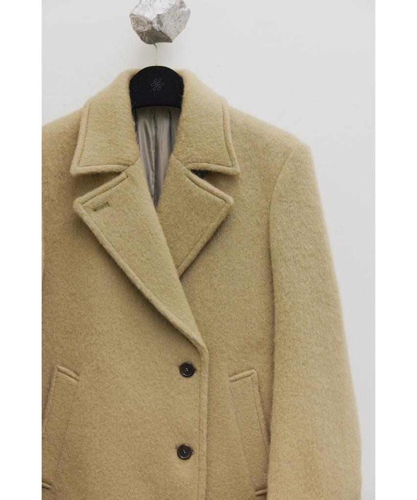 Youth Oversized Double Breasted Coat - Beige