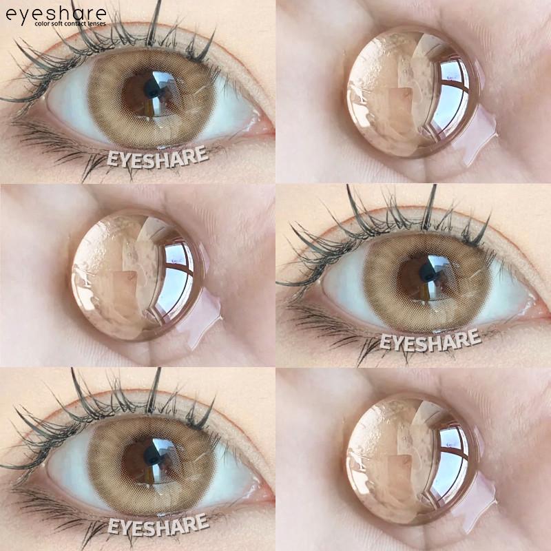 

EYESHARE 1 Pair New Style Contact Lenses Brown Colored Beauty Pupils Lens Grey Natural Korean Softlens