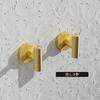 YUET 2 Bathroom Towel Hooks, Screw-in Metal Coat Hooks, Brushed Brass Robe Hooks, SUS 304 Stainless Steel Heavy Duty Door Hanger for Towels, Robes, Cl