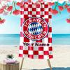 FC Bayern Munchen Custom Name Print Beach Towel, Large Soft Quick Dry Towel for Beach Camping Swimming