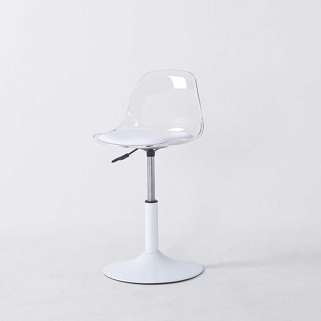 Modern Minimalist PET Transparent Swivel Bar Stool