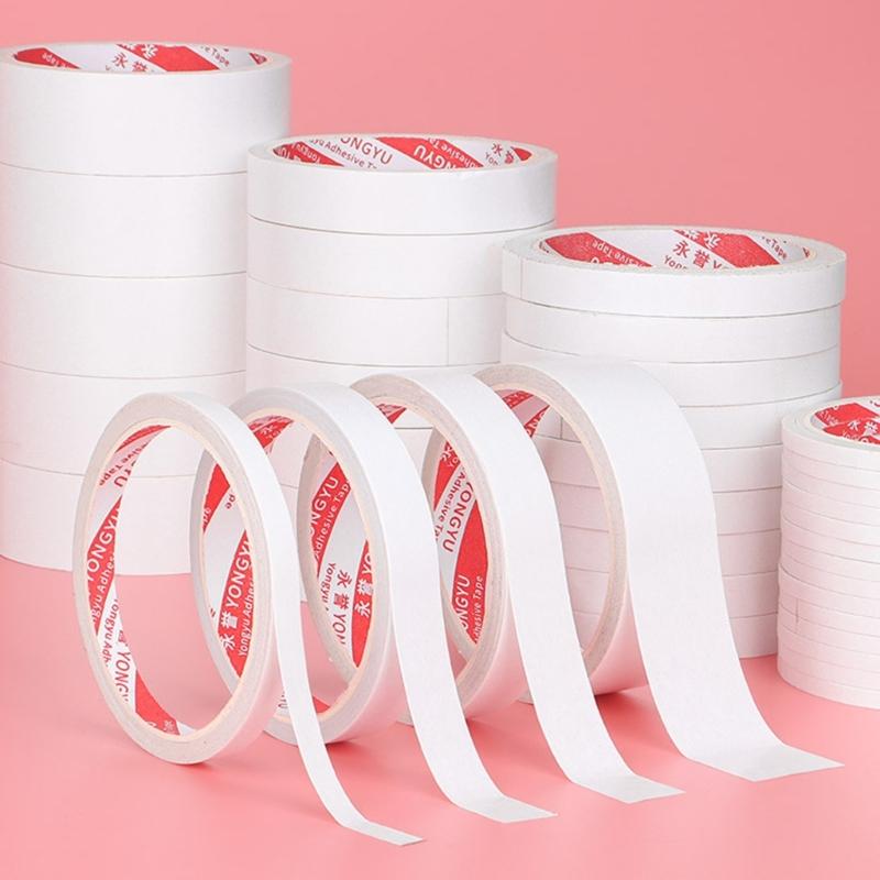 10 Rolls High Strength White Double Sided Tape Strong Adhesive Mounting Tape for Craft Scrapbooking 10Meter Per Roll