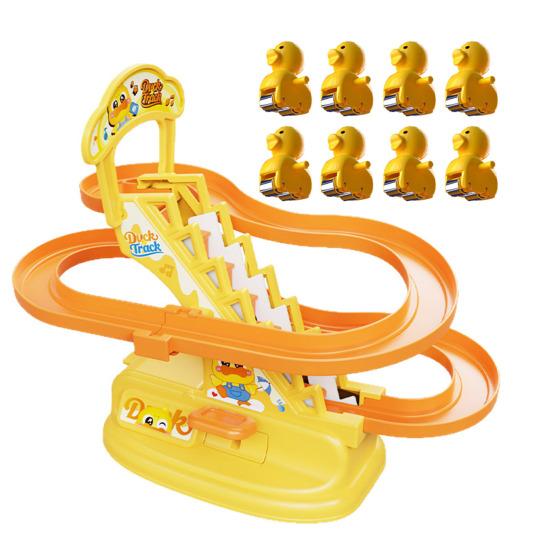 

Игрушка-лестница для лазания животных, горка, детская развивающая мультяшная утка, кролик, лестница для лазания, американские горки, скользящая трасса, игрушка для малышей, мальчиков, девочек, подарок B Duck