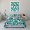 Cute Zebra Cartoon Background Bedding Set for Kids Luxury Gift 3pcs Digital Print Comforter Set Soft Comfortable Breathable