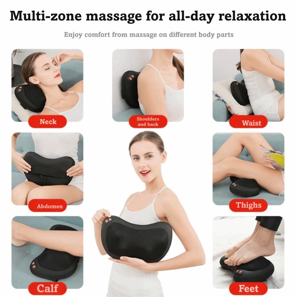 3D Simulation Back Massager Kneading Electric Massage Pillow Device Neck Massage Pillow  Full Body
