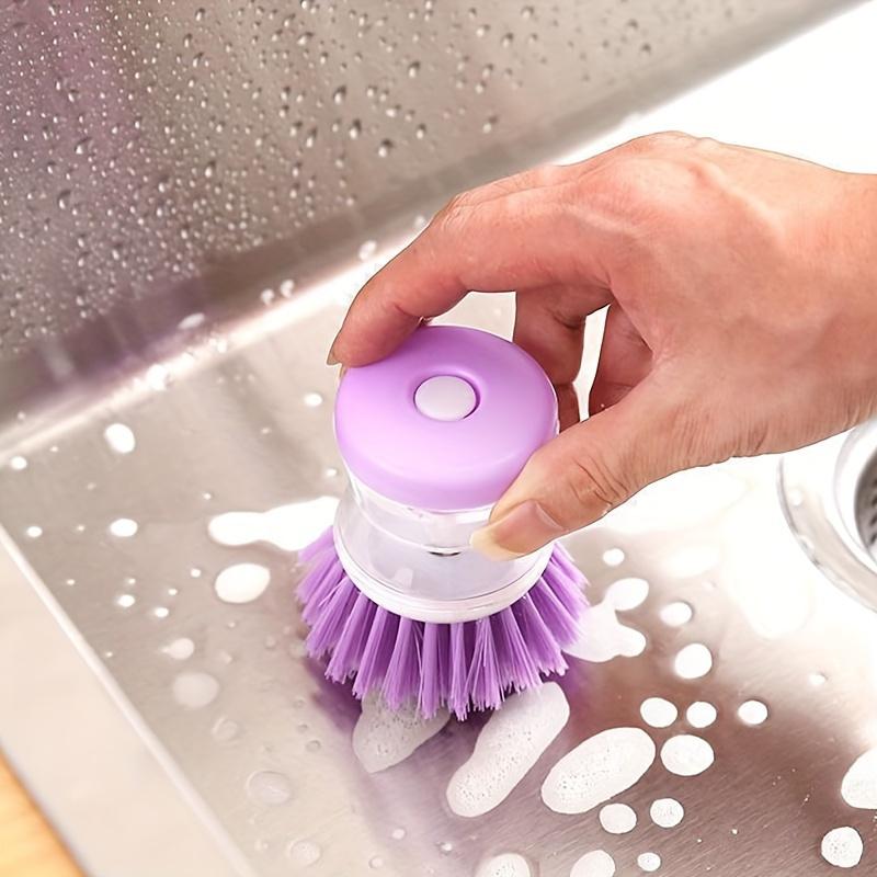 OneDay Kitchen Cleaning Brush with Ergonomic Handle Gentle Scrubbing Bristles, 24Hour Use Suitable for Dishes and Outdoor Use Portable