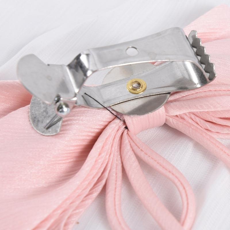 2 sztuki Eleganckie Różowe Kokardy Zasłony Podwiązki Klipsy Klamry Dekoracja Akcesoria Ślubne