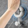5Pcs Hangable Suction Cup Hooks Plastic Wall Hanger Practical Shower Hooks  for Home