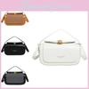 Solid Color Vintage Bags Inspired Pu Small Handbag Lock Compartment Daily Use