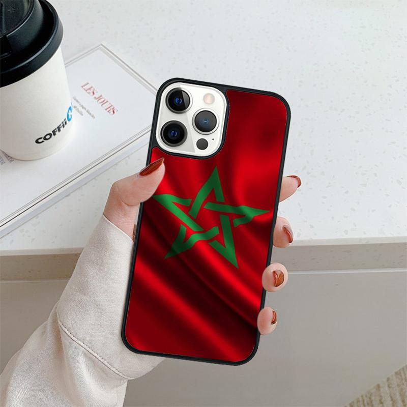 Maroc Morocco Flag Coat Of Arms Phone Case For iPhone 17 Air 16 Pro Max 15 14 Plus 12 13 Shell Cover Coque