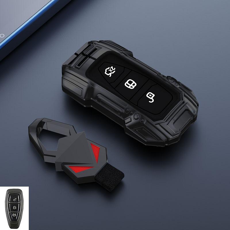 Zinc Alloy Car Key Case Cover fob for Ford Focus 3 4 ST Mondeo MK3 MK4 Fiesta Fusion Kuga 2013 2014 2015 2017 Accessories