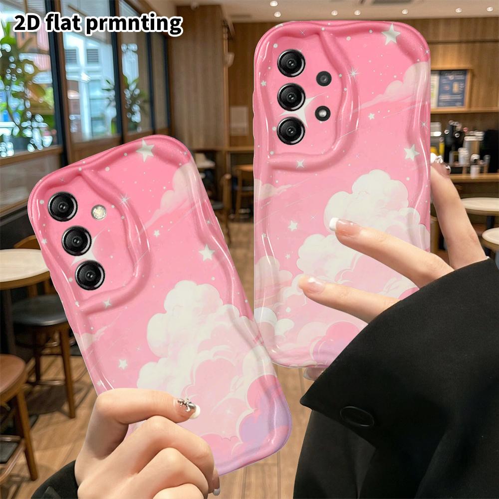 Phone case: 2D flat, fits Samsung Galaxy A34 A35 M05 M06 S20 S22 S21 FE Plus 5G protective case, dreamy sky, perfect Christmas and Halloween holiday g