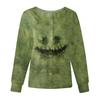 Women's Casual Fashion Long Sleeve Standing Collar Single Breasted Halloween Print Workwear Jacket Tops