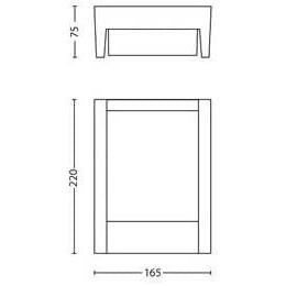 Applique murale - philips - arbour - éclairage extérieur - lumière blanche chaude - large - ip44