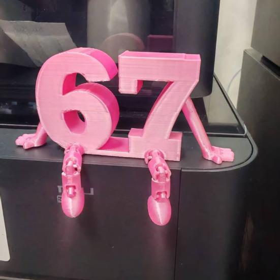 3D-gedruckte 67 Figur mit beweglichen Beinen, beweglichen Gelenken, Six Seven Fidget Toy, Cartoon-Zahl, Desktop-Dekoration, Ornament
