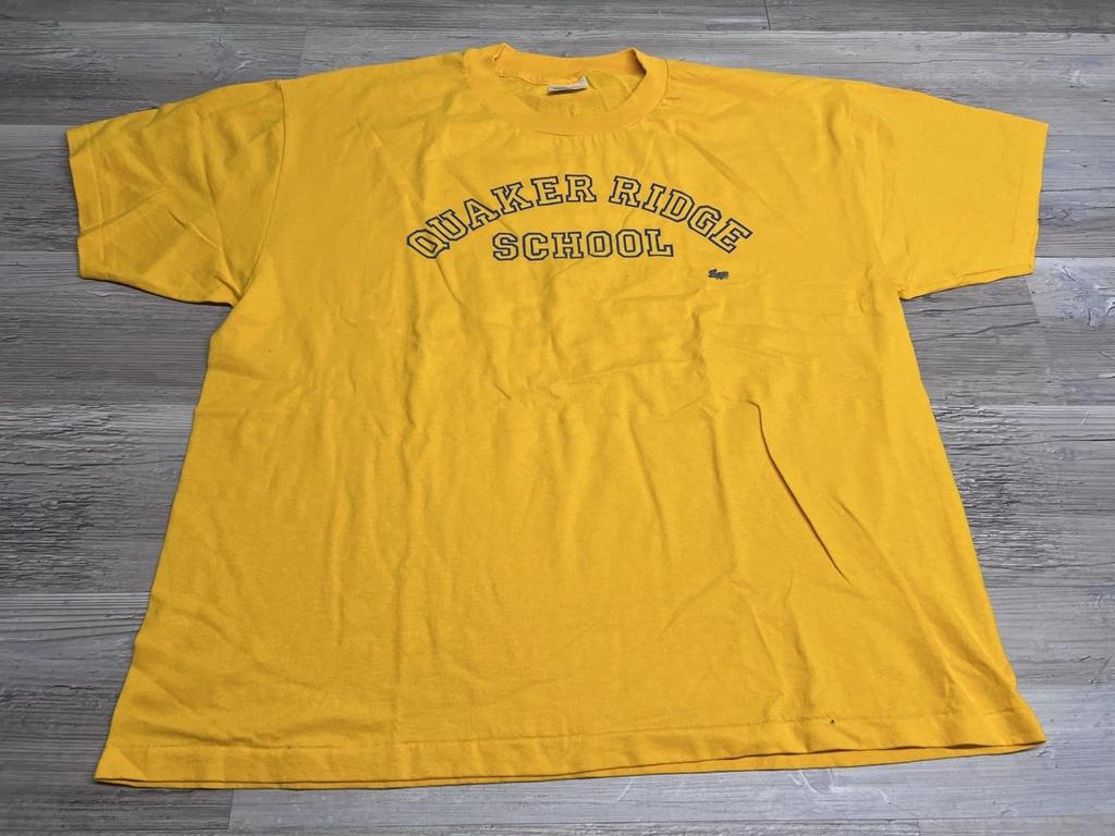 Vintage 90s High School Single Stitch T-Shirt Quaker Ridge School USA Made Sz L