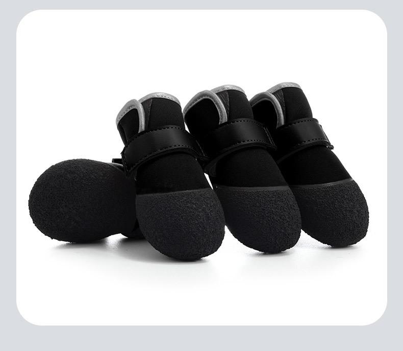 Pet outdoor protective shoes do not fall off the heel, waterproof, non-slip and anti-dirty winter warm soft-soled dog shoes