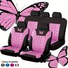 Universal 9-teiliges Sitzbezug-Set mit Schmetterlingsprägung für Fünfsitzer-Autos - Stilvolles, Bequemes und Elegantes Design