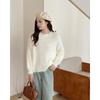Womens Loose Pullover Sweater Soft Faux Mink Knit Small Size Fall Winter Casual Elegant